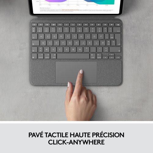 Combo Touch for iPad Pro 11-inch (1st, 2nd, and 3rd generation) Gris - Achat / Vente sur grosbill.com - 3