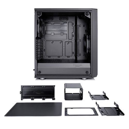 Fractal Design Meshify C Tempered Glass Dark Midi-Tower - schwarz - Achat / Vente sur grosbill.com - 19