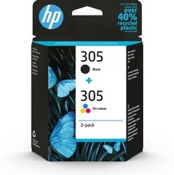 image produit HP Pack 2 Cartouches 305 - Noire + Cyan/Magenta/Jaune - 6ZD17AE Grosbill