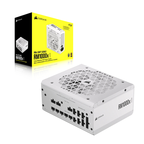 Corsair ATX 1000W - RM1000x Shift White 80+ Gold Fully Modular (CP-9020275-EU) - Achat / Vente Alimentation sur grosbill.com - 1