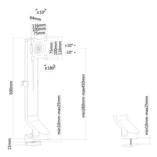 NewStar Flat Screen Desk Mount - Achat / Vente sur grosbill.com - 2