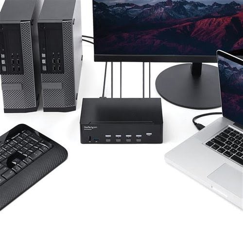 KVM Switch/USB Hub4 Dual Monitor Display - Achat / Vente sur grosbill.com - 4