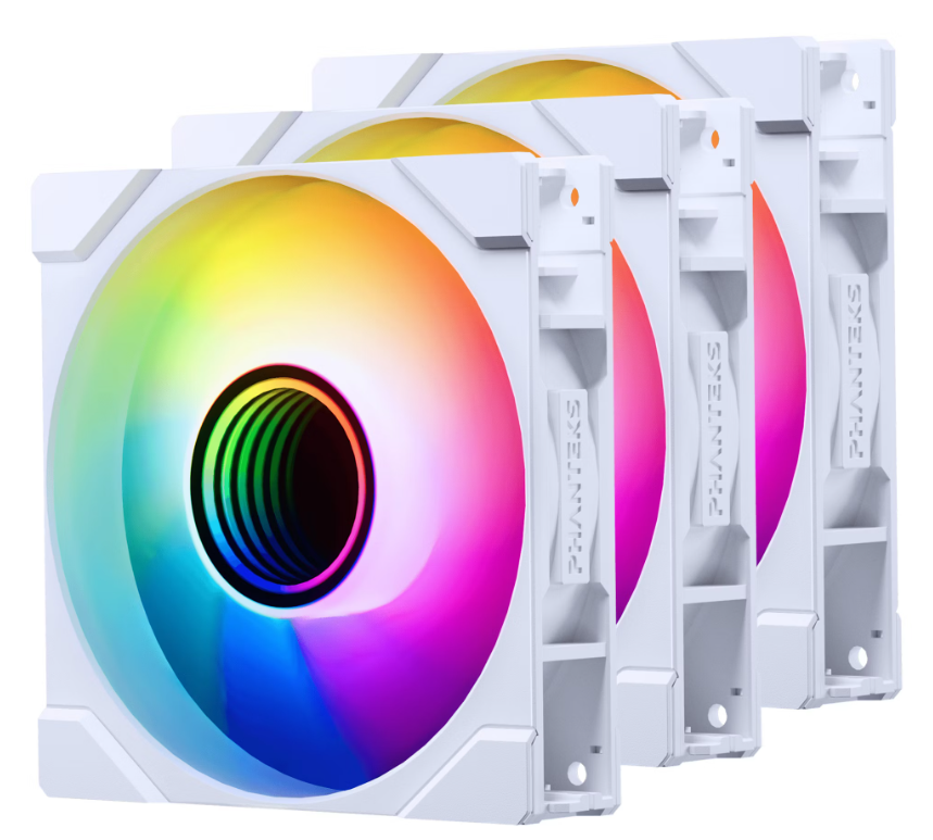 Phanteks M25 Gen2 PWM Blanc Reverse Blade (3x120mm) D-RGB - Ventilateur boîtier - 0