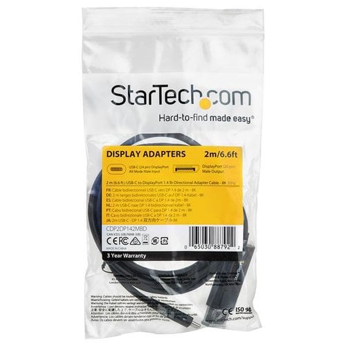 Cable/-/USB C/to/DP 1.4/-/6.6ft - 8K 30 - Achat / Vente sur grosbill.com - 4