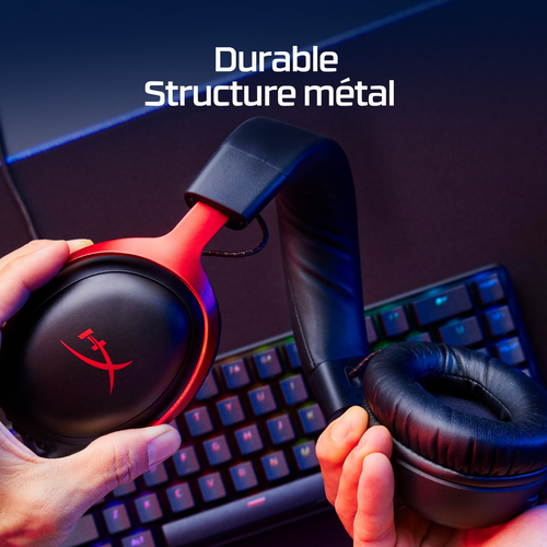 HyperX Cloud III Rouge Stereo Noir - Micro-casque - grosbill.com - 3