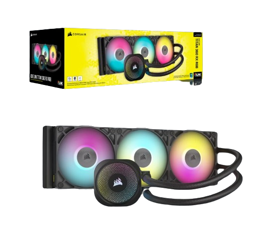 Corsair iCUE LINK TITAN - 360 RX RGB AIO/360mm - Noir - Watercooling - 1