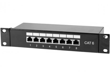 Panneau de Brassage Cat.6 FTP 8 ports 10" 1U