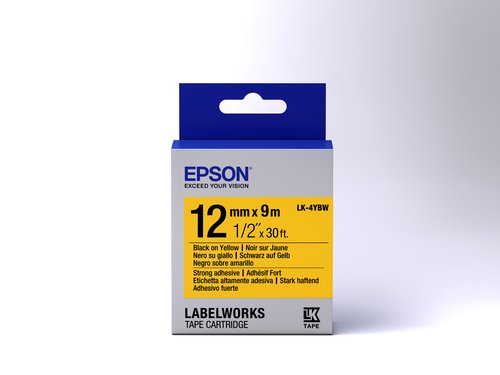 Epson TAPE - LK-4YBW STRNG ADH BLK-/Y - Achat / Vente Consommable imprimante sur grosbill.com - 1