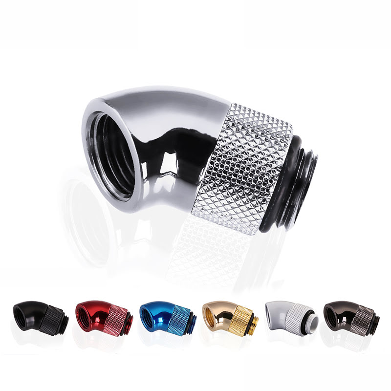 CONSTRUCTEUR Fitting coudé rotatif 45° argent - 14mm - Watercooling - 0