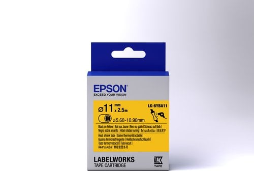 Epson TAPE - LK-6YBA11 HST BLK-/YELL - Achat / Vente Consommable imprimante sur grosbill.com - 1