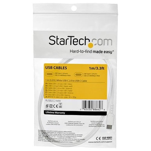 Cable - White USB C Cable 1m - Achat / Vente sur grosbill.com - 4