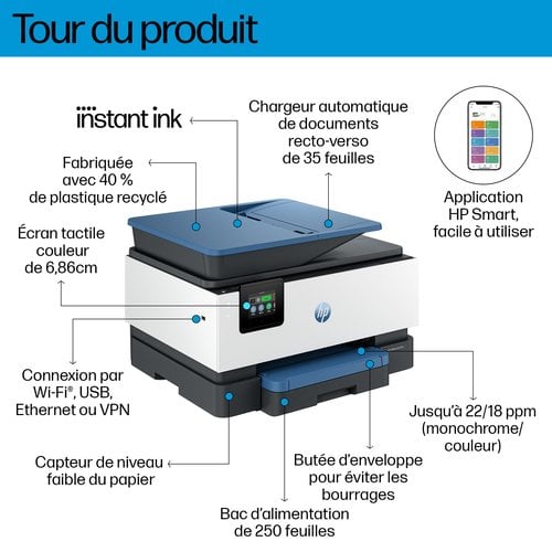 OFFICEJET PRO 9125E MFP - Achat / Vente sur grosbill.com - 8