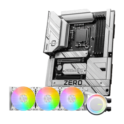 image produit MSI Z790 PROJECT ZERO + MAG CORELIQUID E360 WHITE Grosbill