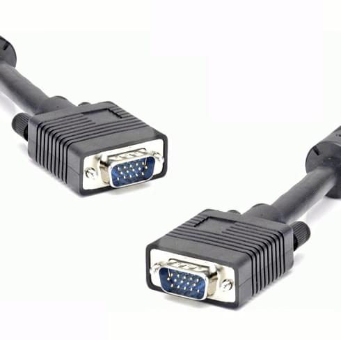 Câble SVGA M/M Blindé et Ferrite - 5m - Connectique PC - 0