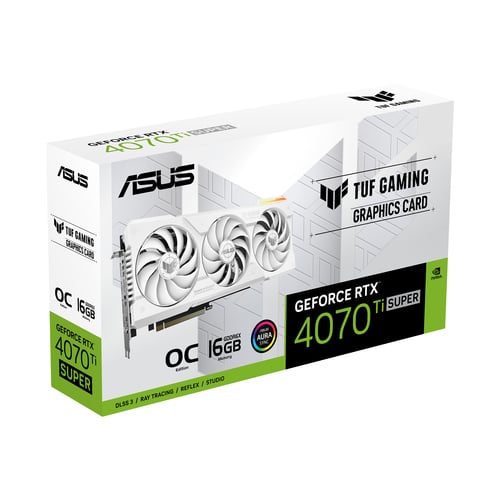 Asus TUF Gaming RTX 4070 Ti SUPER Blanc OC Edition 16GB - Carte graphique - 14