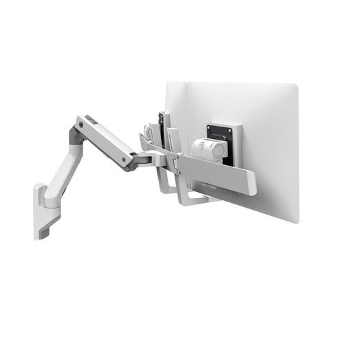 HX Wall Dual Monitor Arm White - Achat / Vente sur grosbill.com - 1