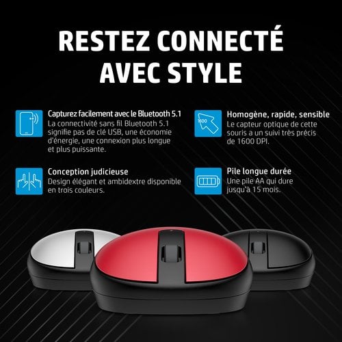 HP 240 LWH Bluetooth Mouse EMEA-INTL Eng - Achat / Vente sur grosbill.com - 7