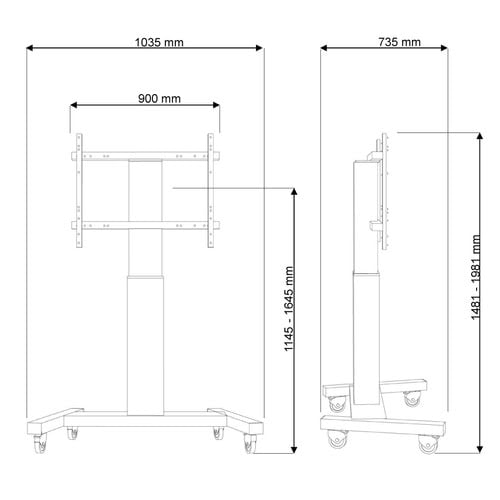 NewStar Motorised Mobile Floor Stand - Achat / Vente sur grosbill.com - 6