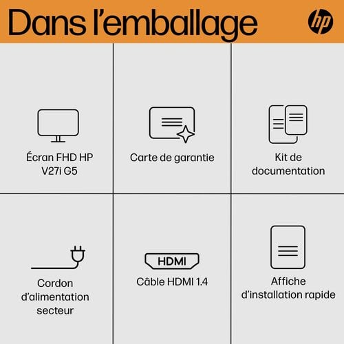 HP V27i G5 FHD Mon - Achat / Vente sur grosbill.com - 6