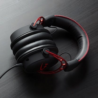 HyperX Cloud Alpha Noir/Rouge Stereo Noir - Micro-casque - 1