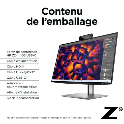 HP Z24M G3 CONFERENCING QHD - Achat / Vente sur grosbill.com - 13