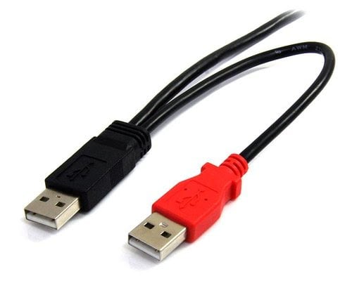 6 ft USB Y Cable for External Hard Drive - Achat / Vente sur grosbill.com - 1