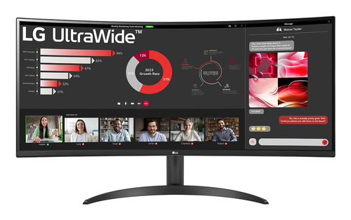 Ecran PC LG UltraWide 34WR50QK-B - 34" CURVE 3440x1440 100Hz VA HDR10 99% sRGB Grosbill