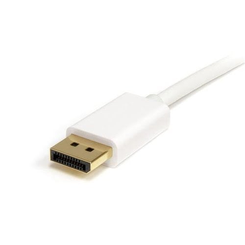 2m White Mini DP to DP 1.2 Cable - Achat / Vente sur grosbill.com - 2