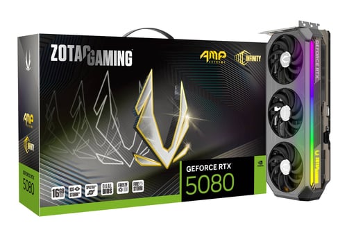 Carte graphique ZOTAC GeForce RTX 5080 AMP Extreme Infinity 16GB GDDR7 Grosbill