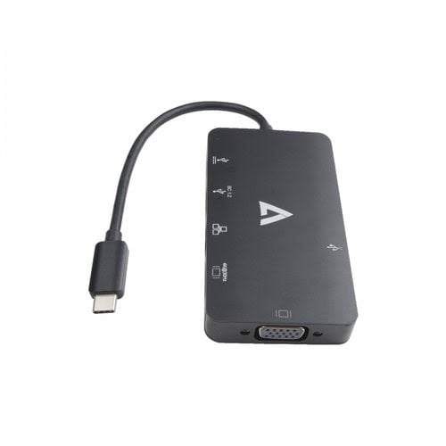 Adaptateur USB-C vers USB 3.0/RJ45/HDMI/VGA - Noir - Achat / Vente sur grosbill.com - 2