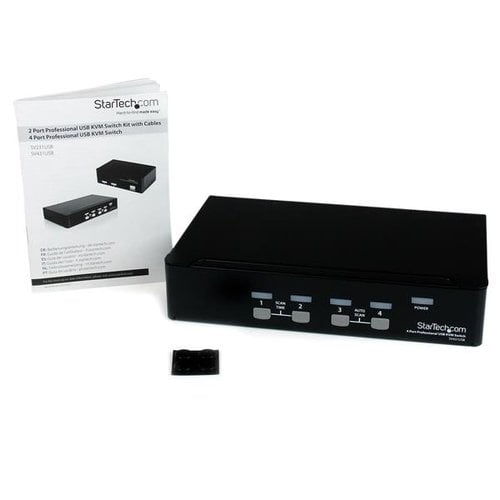 4 Port VGA USB KVM Switch with Hub - Achat / Vente sur grosbill.com - 3