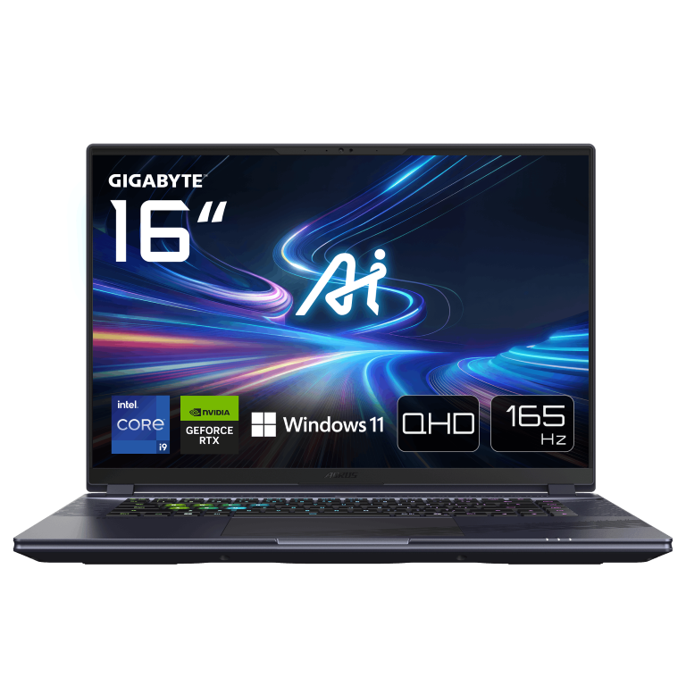 PC portable Gigabyte AORUS 16X ASG-63FRC65SH - 16" QHD+ 165Hz i9-14900HX 4070 32Go 2To W11 Grosbill