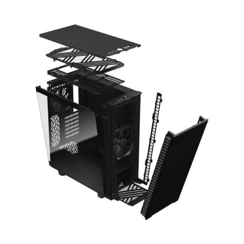 Fractal Design Define 7 Compact Black TG Dark - getÃ¶ntes Tempered Glass, gedÃ¤mmt, schwarz - Achat / Vente sur grosbill.com - 23