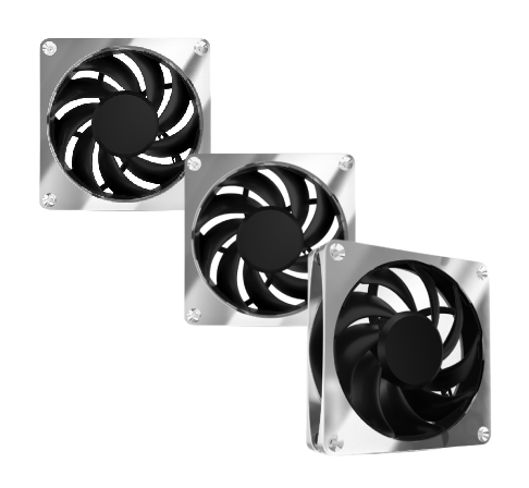 Alphacool Apex Stealth Metal 120mm-3000rpm Chrome Pack de 3 - Ventilateur boîtier - 0