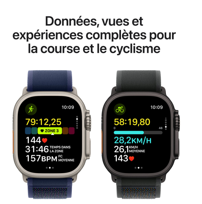 Apple Watch Ultra 2 GPS + Cellular 49mm Titane Noir M/L (MX4V3NF/A) - Achat / Vente Objet connecté / Domotique sur grosbill.com - 3