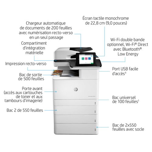 LASERJET MFP COLOR M776DN (T3U55A) - Achat / Vente sur grosbill.com - 8