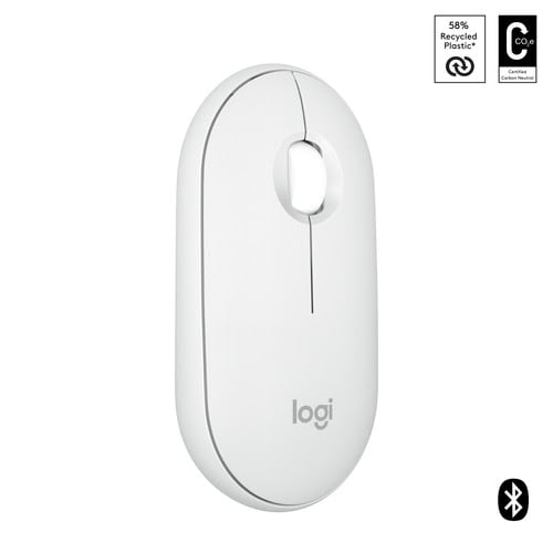 Logitech PEBBLE M350S White - Souris PC Logitech - grosbill.com - 2