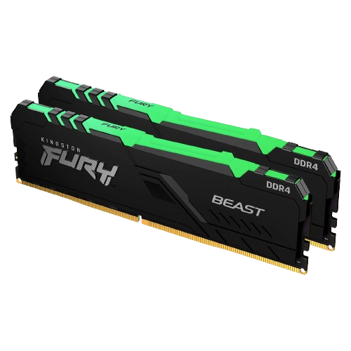 image produit Kingston Fury Beast RGB 16Go (2x8Go) DDR4 3200MHz Grosbill