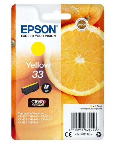 Epson - Jaune - C13T33444022 - Achat / Vente Consommable imprimante sur grosbill.com - 0