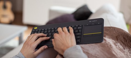 WIRELESS TOUCH KEYBOARD K400+ - Achat / Vente sur grosbill.com - 12