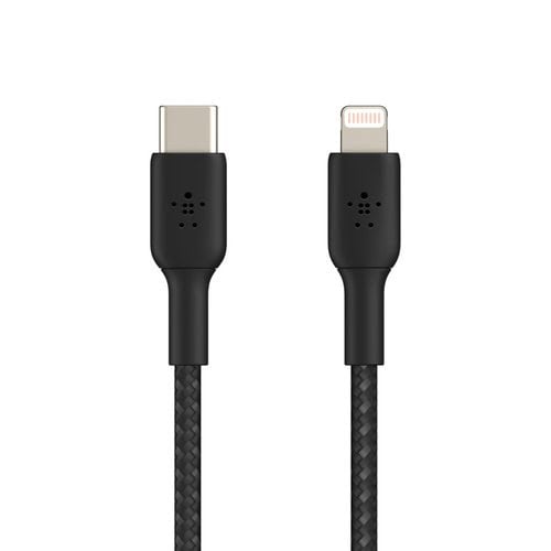 Lightning to USB-C Cable Braid 2M Black - Achat / Vente sur grosbill.com - 2