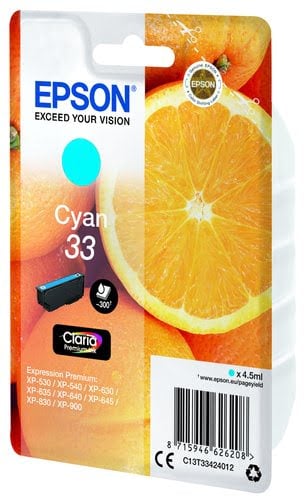 Epson - Cyan - C13T33424012 - Achat / Vente Consommable imprimante sur grosbill.com - 3