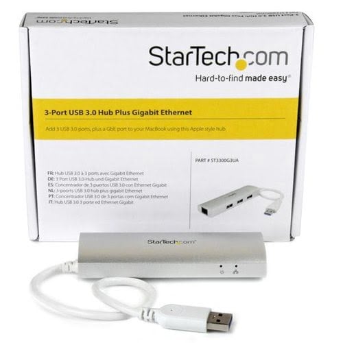 3 Port Portable USB 3.0 Hub plus GbE - Achat / Vente sur grosbill.com - 5