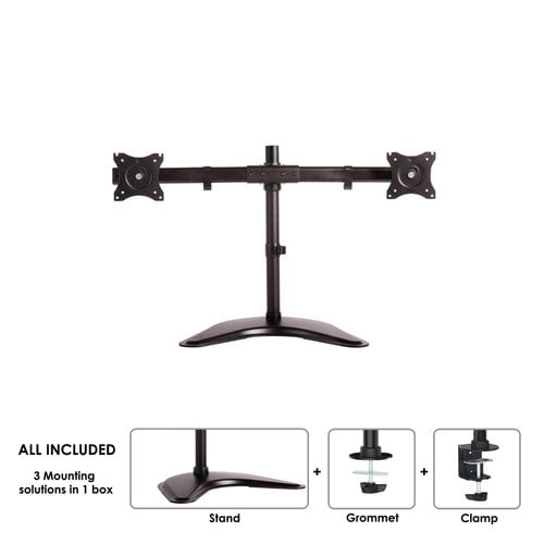 Desk Mount Dual 19-27" Full Motion BLACK - Achat / Vente sur grosbill.com - 1