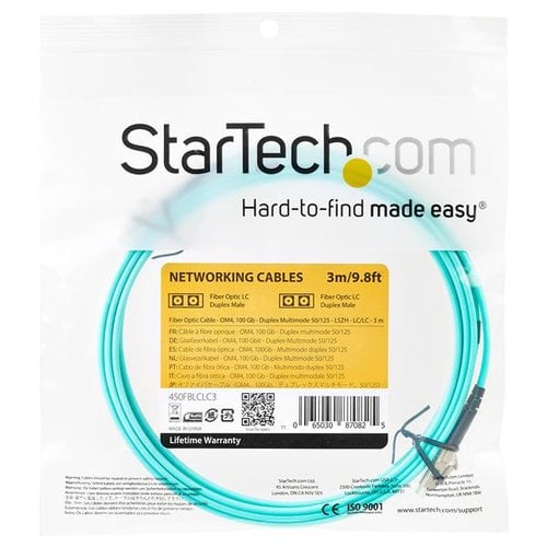 3m Aqua MM 50/125 OM4 Fiber Optic Cable - Achat / Vente sur grosbill.com - 3