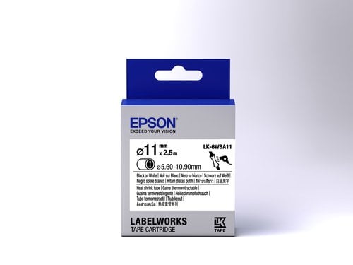 Epson TAPE - LK-6WBA11 HST BLK-/WHT D - Achat / Vente Consommable imprimante sur grosbill.com - 1