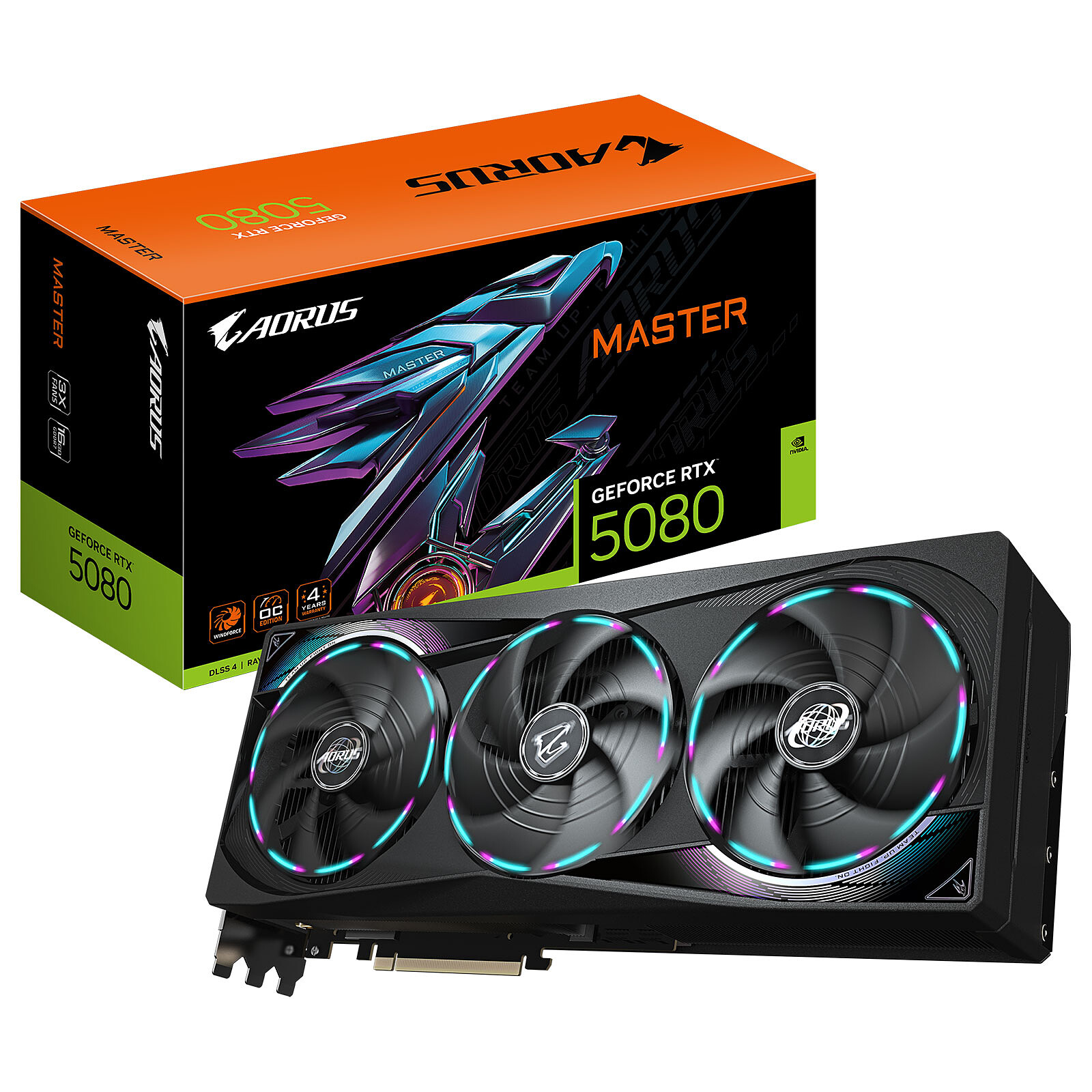 Gigabyte AORUS GeForce RTX 5080 MASTER 16G - Carte graphique - 0