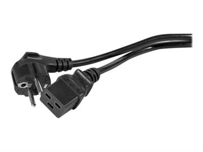 Cordon d'alimentation CEE7 / C19 noir - 3,0 m  - Connectique PC - 0