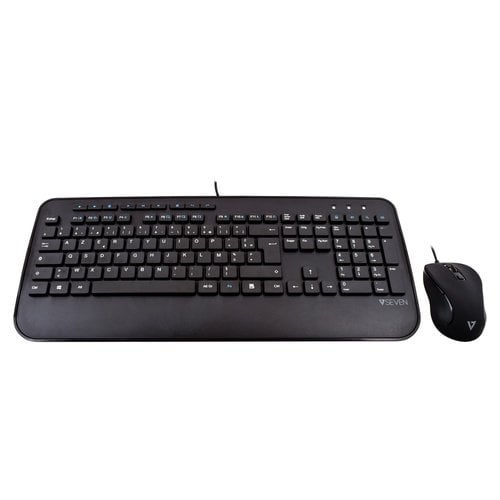 Clavier USB grande taille avec repose-mains et souris ambidextre - FR Noir - Achat / Vente sur grosbill.com - 1