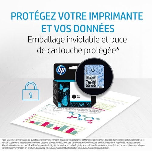 Cartouche 912XL - Noir - 3YL84AE#BGX pour imprimante  HP - 10